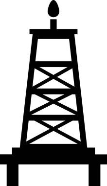 kule vinç kulesi simgesi dış hat biçiminde