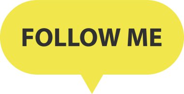 Beni takip et düğme. Beni takip et. 3D tuşuna bas.