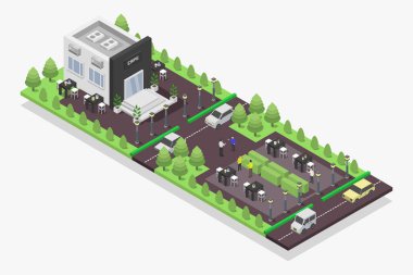 İzometrik şehir parkı, şehir sokağı