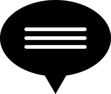 baloncuk sohbet iletişim simgesi ana hat biçiminde