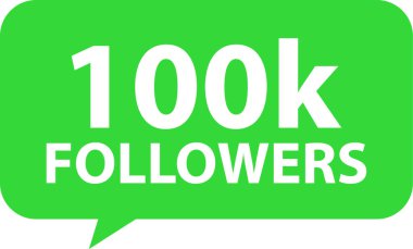 Takipçileriniz 10 takipçi bayrağı. vektör illüstrasyonu