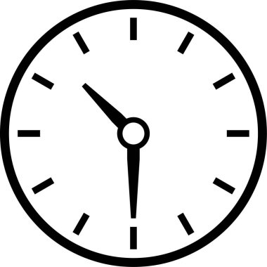 duvar saat simgesi ana hat biçiminde