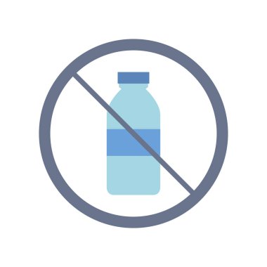 Beyaz arka planda su şişesi simgesi. vektör illüstrasyonu