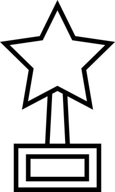 Ödül yıldızı ödül simgesi ana hatlarıyla