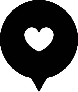 Kalp simge vektör işareti ve beyaz arka plan üzerinde izole sembolü,