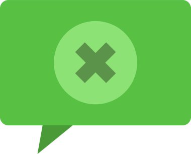 Beyaz arkaplanda yeşil sohbet simgesinin vektör çizimi