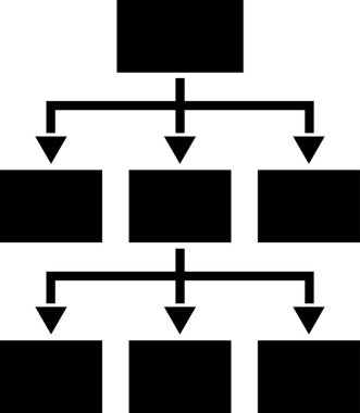 Diyagram simgesi. Basit resimleme