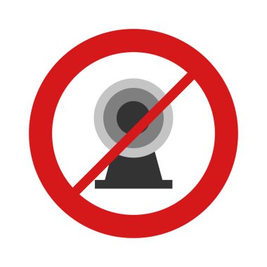 Sinyal işareti yok, vektör illüstrasyonu