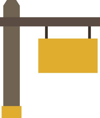 İnşaat endüstrisi vinç simgesi düz stil