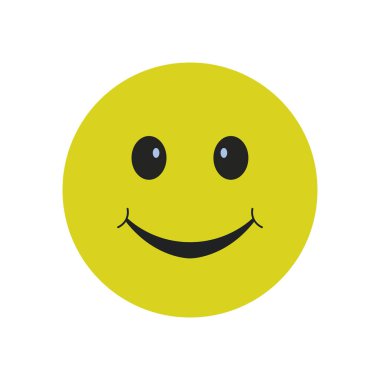 Gülümseme simgesi, illüstrasyon, beyaz arkaplan üzerindeki vektör