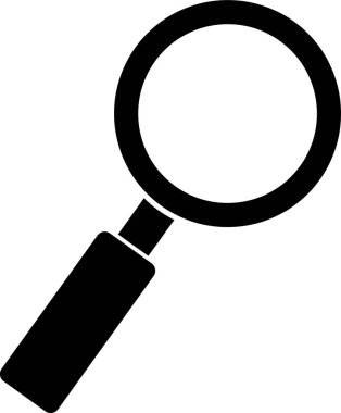 Arama büyütme simgesini ana hat biçiminde bul