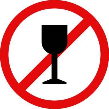 İçki işareti yok. vektör illüstrasyonu