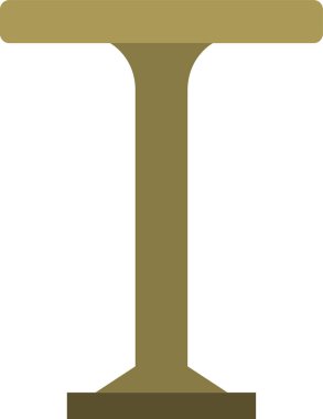 Beyaz simgede altın harf