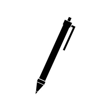 kalem simgesi vektör işareti ve beyaz arkaplanda izole edilmiş sembol,