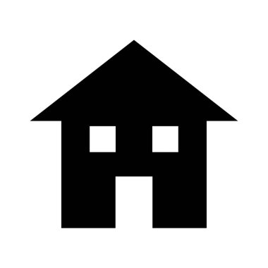 ev düz vektör simgesi