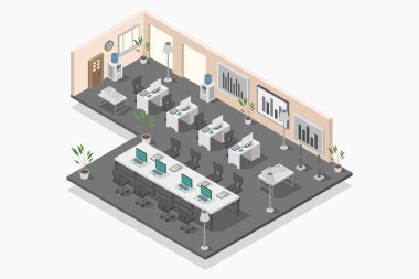 Isometric ofis iç tasarımı