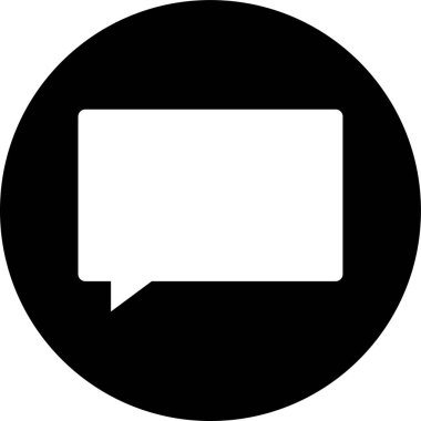 Konuşma Kabarcığı Düz Vektör Simgesi