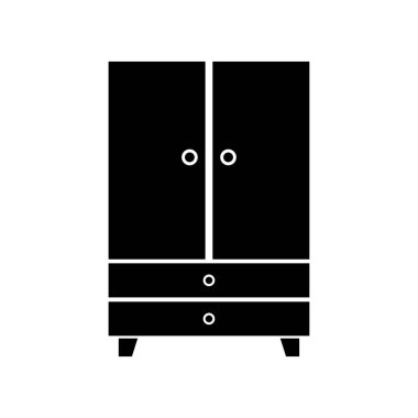 Mobilya ve mobilya tabelalarının vektör çizimi. Stok için mobilya seti ve ev vektör simgesi.