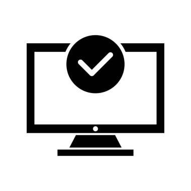 tik- simgesi vektör illüstrasyon grafik tasarımı ile bilgisayar ekranı