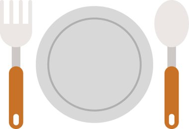 Bir çatal bıçak takımının vektör çizimi