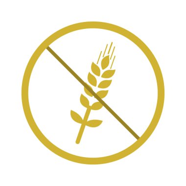 glütensiz ikon vektör illüstrasyonu