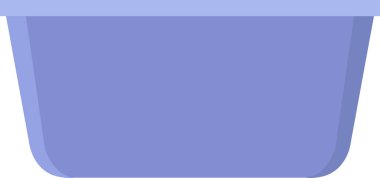 Çöp kutusu simgesi, basit vektör illüstrasyonu