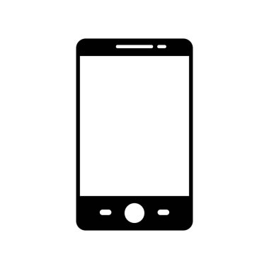Beyaz arkaplanda akıllı telefon vektör simgesi