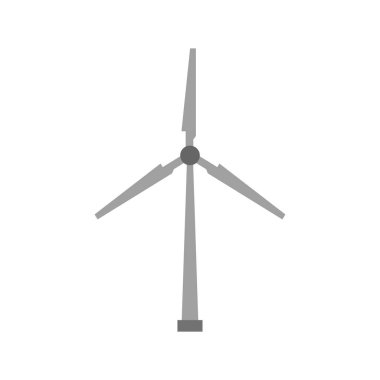 Yel değirmeni türbin ikonu. İnce çizgi tarzı tasarım. vektör illüstrasyonu.