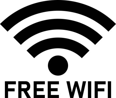 Beyaz arkaplanda kablosuz simge