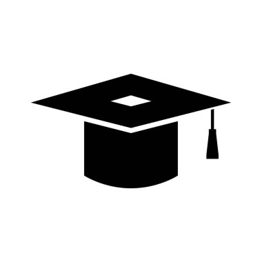 mezuniyet başlığı simgesi, vektör illüstrasyonu