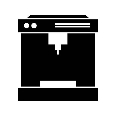 Beyaz arkaplanda makine simgesi, vektör illüstrasyonu, eps dosyası 0 0 0