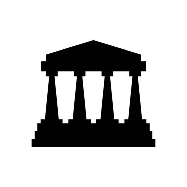 Siyah ve beyaz sütunun vektör illüstrasyonu