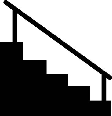 Merdiven simgesi, vektör çizimi