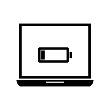 dizüstü bilgisayar simge vektör illüstrasyon izole