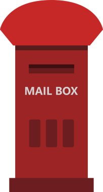 Posta kutusu vektör simgesi. beyaz arkaplan posta kutusunda izole edilmiş çizgi film vektör simgesi.