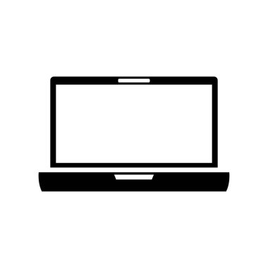 dizüstü bilgisayar simgesi. Bilgisayar sembolü. vektör 10