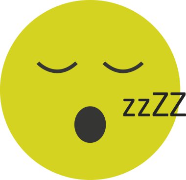 Uyuyan şirin karakterin vektör karikatür çizimi.