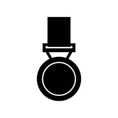 Madalya simgesi. Madalya vektör simgesi web için basit örnek