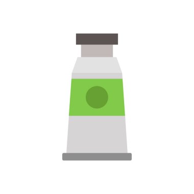 Bir şişe şarabın yassı vektör simgesi