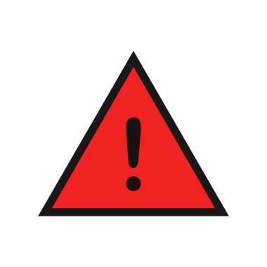 Dikkat uyarı işareti, dikkat uyarı simgesi. vektör illüstrasyonu