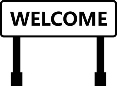 Arkadaki vektör illüstrasyonuna hoşgeldiniz