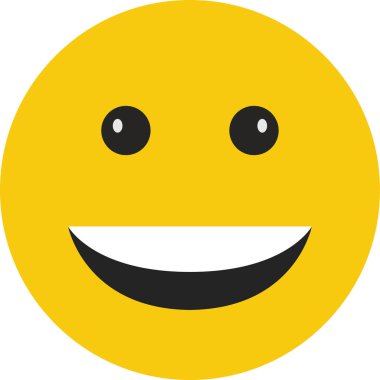 Mutlu yüz ikonu. Web için mutlu yüz vektör simgelerinin basit çizimi