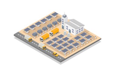 izometrik 3d şehir haritası
