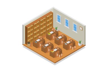 Isometric ofis iç tasarımı