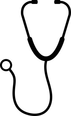 Tıbbi thoskop, tıbbi ikon. vektör illüstrasyonu