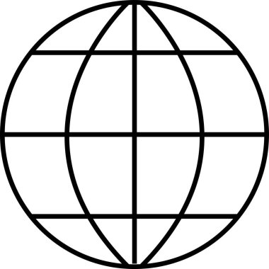 Yerküre küresi simgesi dış hat biçiminde