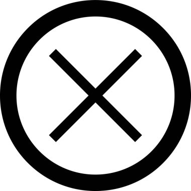 Bir çapraz simgenin vektör illüstrasyonu