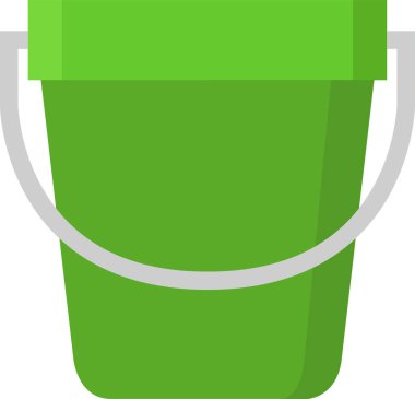 Kova temizleme simgesi düz stil