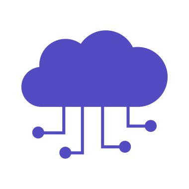 bulut hesaplama simgesi, vektör illüstrasyon tasarımı