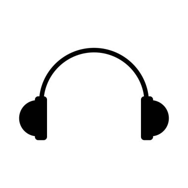 Şeffaf arkaplanda kulaklık vektör çizimi. Birinci kalite semboller. Konsept ve grafik tasarımı için simgeler.